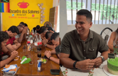 Prefeito Calvet Filho, participa de almoço com a equipe de comunicação
