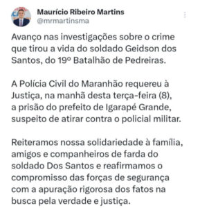 SSP pede a prisão do prefeito de Igarapé Grande