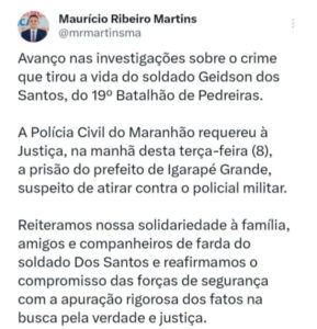 Enfim, pedida a prisão do prefeito de Igarapé Grande