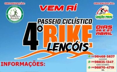 ATENÇÃO: Vem ai 4º Passeio Cilístico de Bike nos lençóis maranhense!
