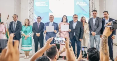 Iracema Vale prestigia diplomação do prefeito eleito de Paço do Lumiar, Fred Campos