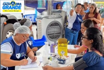 Prefeitura de Cachoeira Grande, em parceria com o sesi realiza grande evento com diversas consultas e exames gratuitos