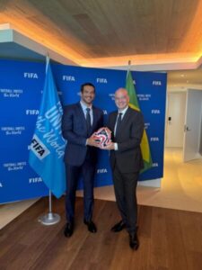 O Presidente da CBF, Samir Xaud, participou hoje da Cúpula Executiva do Futebol da FIFA.