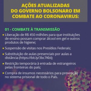 Contra Fakenews comunistas: veja as medidas do governo federal para combater covid-19