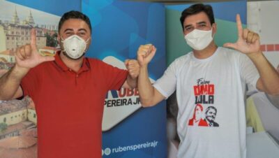 Com camisa de Lula, Rubens recebe 1º apoio de um petista à sua pré-candidatura