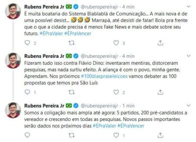 “Fizeram o mesmo com Flávio Dino”, diz Rubens Jr sobre fake news