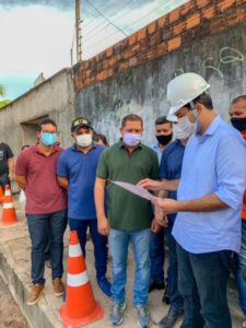 Vereador Marquinhos acompanha Braide no reinício das obras do Matões Turu