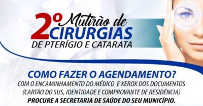 GOVERNO AMPLIA CIRURGIAS OFTALMOLÓGICAS NO HOSPITAL REGIONAL DE SANTA LUZIA DO PARUÁ VEJA O VIDEO