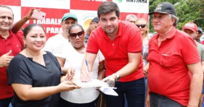 Deputado Marreca Filho inaugura sistema de abastecimento de água em Matinha ao lado da Prefeita Linielda