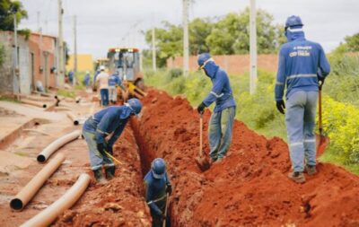Águas de Timon realiza obras de esgoto no bairro Cocais
