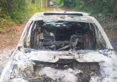 Intrigante: ossos são encontrados dentro de carro carbonizado em vicinal em Carutapera