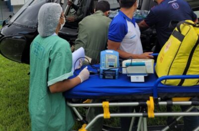 **Dep. Hemetério e Natassia weba/Secti auxiliam na transferência aérea de criança do Hospital Regional de SLP para SLZ