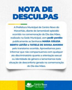 Nota de desculpas