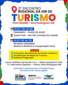 3º Encontro Regional de Turismo do Polo Munim em Nina Rodrigues-MA