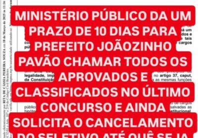 Prefeito de Santa Helena Joãozinho Pavão Sob Pressão: Ministério Público Exige Convocação de Aprovados em Concurso