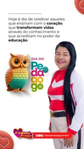 Fátima Araújo parabeniza profissionais da pedagogia pelo seu dia
