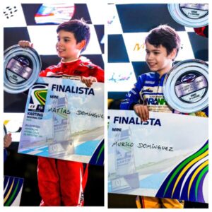 Com pódio em Interlagos, irmãos Dominguez vão disputar vaga para o Mundial de Kart