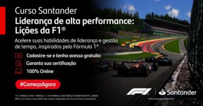 Maranhenses podem participar de curso gratuito de liderança e inovação do Santander em parceria com a Fórmula 1