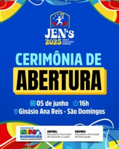 Acontece hoje quinta-feira (5) a abertura do JEN,S