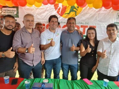 Prefeito Toca Serra comemora nova fase de desenvolvimento com assinatura de ordem de serviço do Complexo Esportivo em Pedro do Rosário