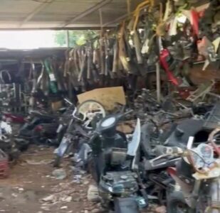 PM estoura desmanche de motos, no bairro Cruzeiro do Anil