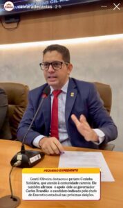 Gentil Oliveira é o primeiro vereador de Caxias a declarar apoio a Orleans Brandão