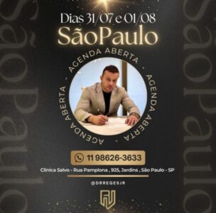 Dr. Reges confirma nova temporada de atendimentos em São Paulo nos dias 31/07 e 01/08