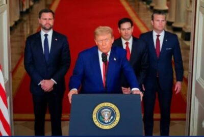 Trump anuncia cessar-fogo entre Israel e Irã e celebra “fim da guerra de 12 dias”