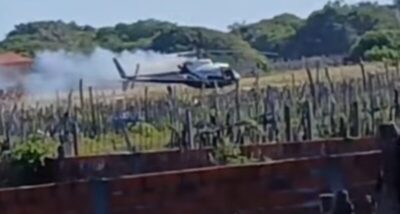 Helicóptero faz pouso de emergência no Vilarejo de Vargem