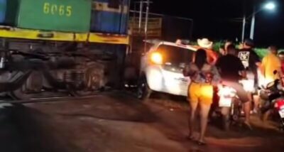Motorista avança linha férrea e é atingido por trem na BR-222 em Itapecuru-Mirim