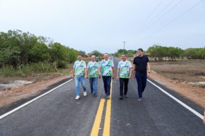 Morador grava vídeo falando do avanço nas obras da Travessia da Baixada, que ligará Anajatuba a São João Batista