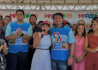 Deputado Júnior Lourenço participa do aniversário de Buriti Bravo e recebe apoio político da prefeita Luciana Leocádio