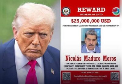 EUA oferecem recompensa de US$ 25 milhões por informações que levem à prisão de Nicolás Maduro