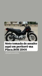 ASSALTO À MÃO ARMADA EM PERITORÓ: MOTO POP É TOMADA NO DESVIO ATRÁS DA PRF