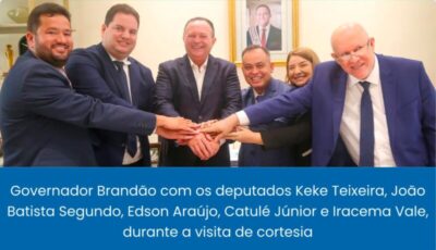 Governador Carlos Brandão recebe novos deputados estaduais no Palácio dos Leões