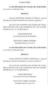 Ex-governadora Roseana Sarney é nomeada secretária de Assuntos Legislativos; Raimundo Cutrim é exonerado