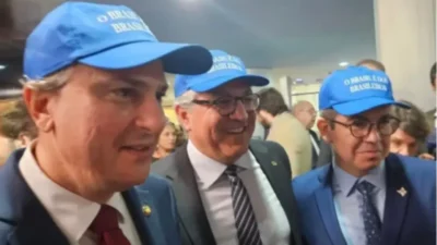 Por que ministros de Lula adotam boné azul com slogan ‘Brasil é dos Brasileiros’ durante eleição no Senado