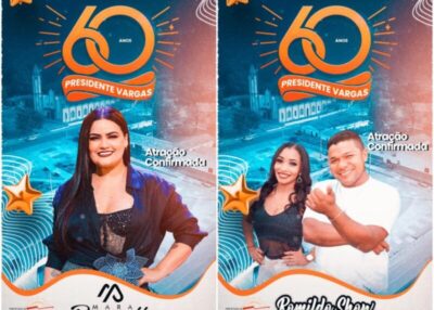 Mara Pavanelly e Romildo Show confirmados no Aniversário de Presidente Vargas