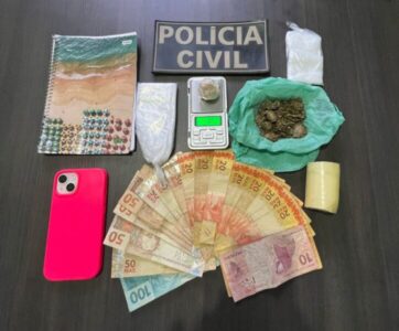 EM MIRANDA DO NORTE, POLÍCIA CIVIL PRENDE JOVEM SUSPEITA DE COMANDAR ESQUEMA DE TRÁFICO DE DROGAS