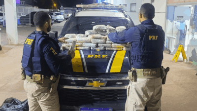 PRF apreende 41 kg de drogas na BR-135, em Miranda do Norte