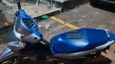 POLÍCIA MILITAR RECUPERA MOTOCICLETA ROUBADA NO BAIRRO MATRIZ, EM PINHEIRO