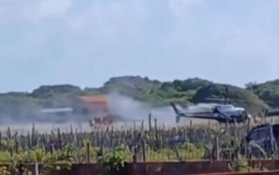 Helicóptero faz pouso de emergência após pegar fogo em Santo Amaro
