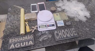 POLÍCIA MILITAR REALIZA PRISÃO E APREENSÃO POR TRÁFICO DURANTE OPERAÇÃO FORÇA OSTENSIVA TOTAL EM PINHEIRO