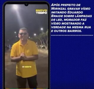 O Prefeito Tik Tok de Mirinzal, Deyvison do Posto, vira piada ao tentar imitar Braide enquanto cidade segue no escuro