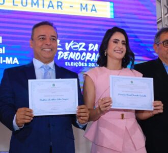 TRE: Fred Campos e Mariana Brandão são diplomados em Paço do Lumiar