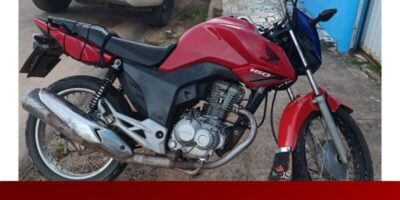 POLÍCIA MILITAR APREENDE MOTOCICLETA COM SINAIS IDENTIFICADORES ADULTERADOS EM PEDRO DO ROSÁRIO