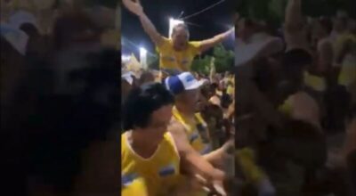 Santa Helena: Enquanto prefeito e vice abandonam a cidade antes do término do carnaval, Josinaldo Moraes é carregado pelo povo
