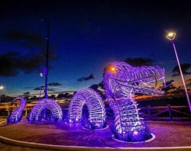 Inspirado em Las Vegas, monumento da Serpente da Lagoa da Jansen soltará fogo, jorrará água e terá trilha sonora sincronizada