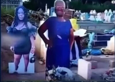 Totens com fotos em tamanho real chamam atenção em cemitérios da Jamaica