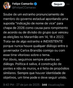 Felipe Camarão tenta apagar incêndio político que ele mesmo provocou